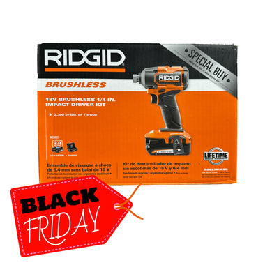 RIDGID 18V Brushless Cordless 3-Speed 1/4 in. Impact Driver Kit with 2.0 Ah Battery and 18V Charger