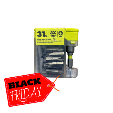 RYOBI 1 in. Bulk Impact Drive Bit Set (31-Piece) with Magnetic Bit Holder
