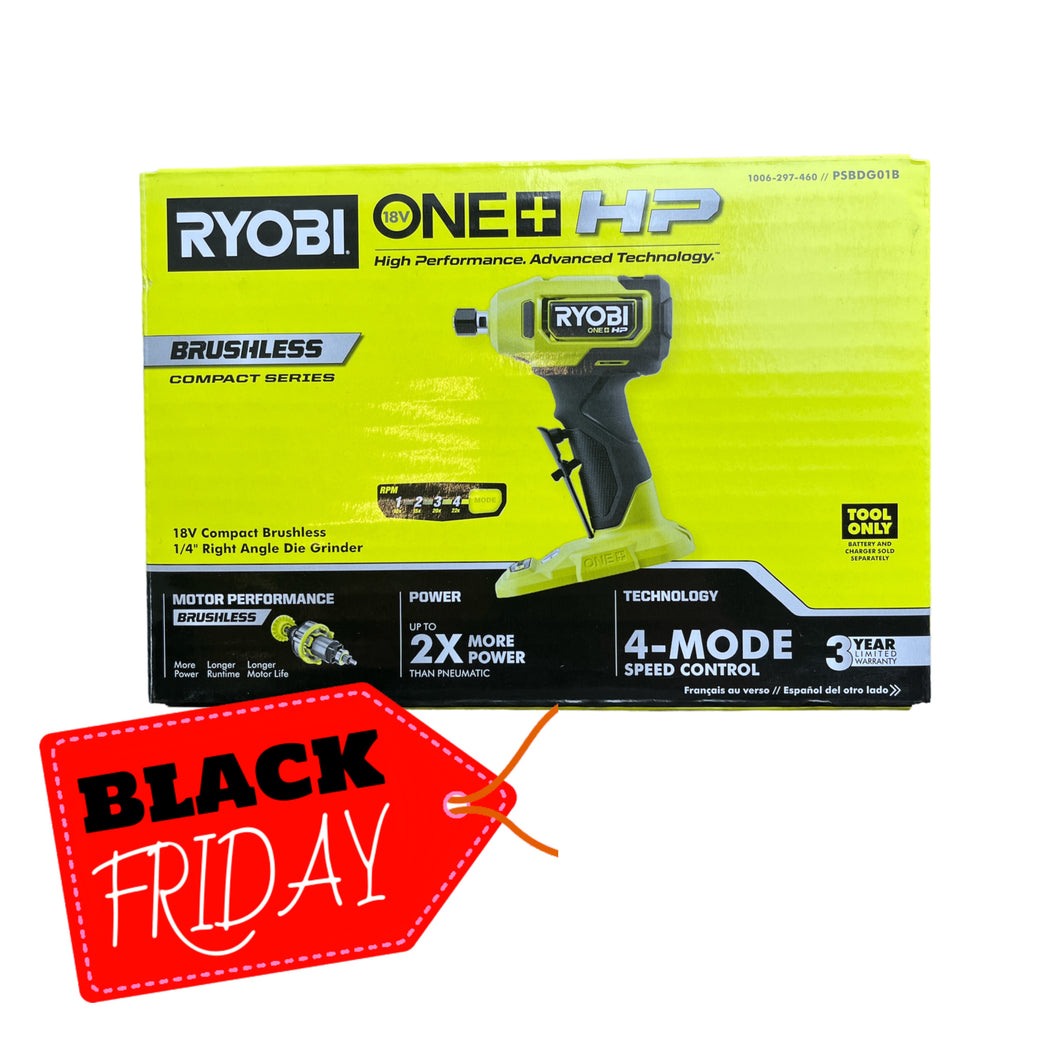 ONE+ HP 18V Brushless Cordless Compact 1/4 in. Right Angle Die Grinder (Tool Only)