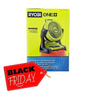 ONE+ 18V Cordless 7-1/2 in. Bucket Top Misting Fan Kit with 1.5 Ah Battery and Charger