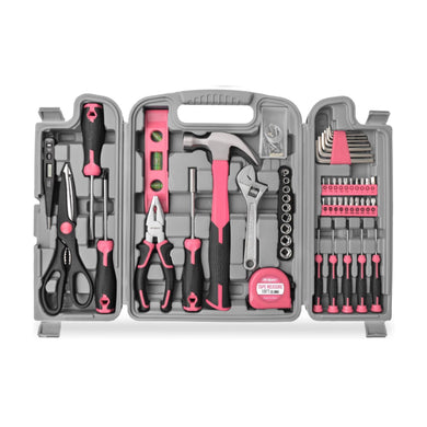 54 Piece Home & Office Pink Tool Kit Set