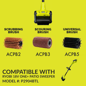 Ryobi P2904 ONE+ 18-Volt Cordless Battery Outdoor Patio Sweeper (Tool Only)