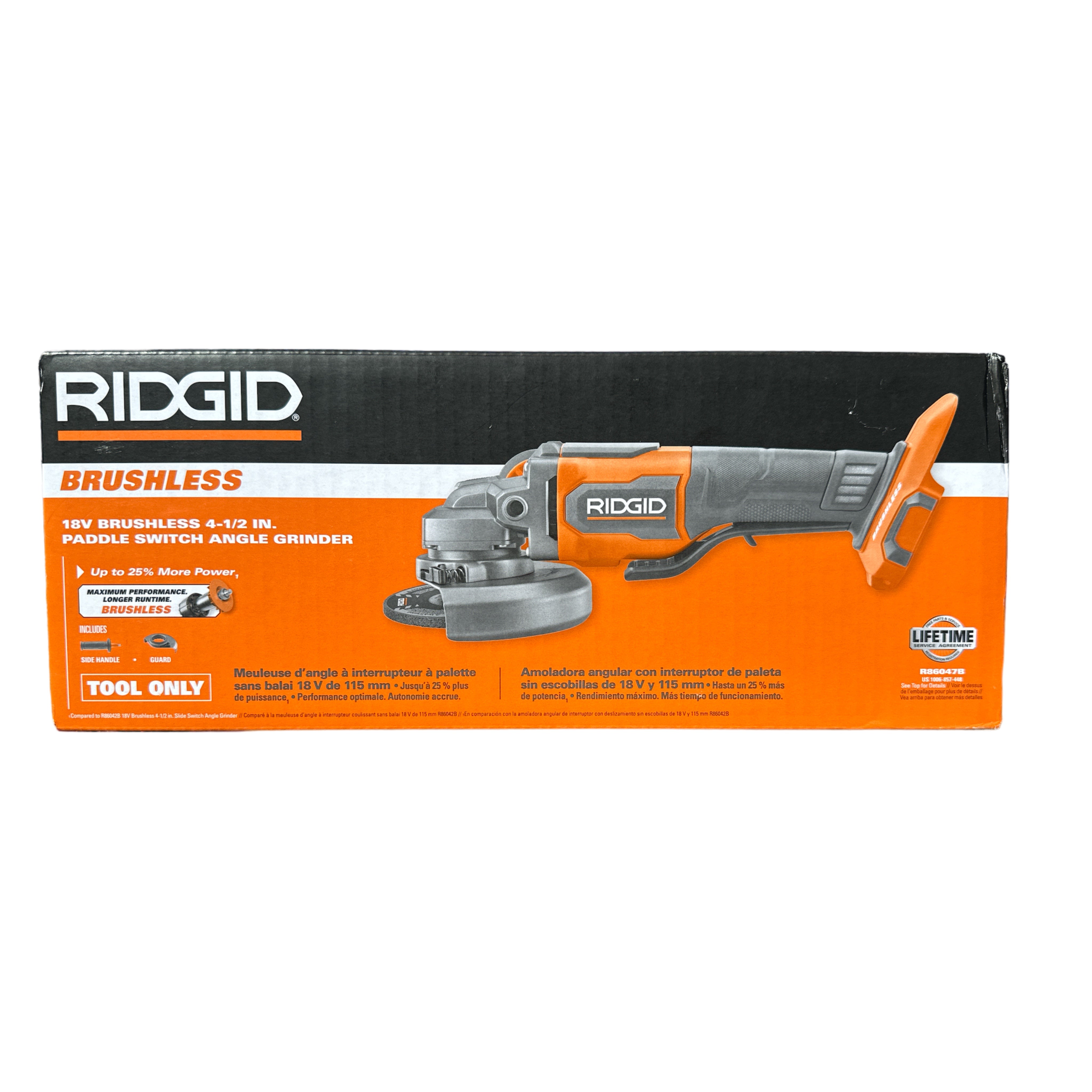 RIDGID 18V Brushless Cordless 4-1/2 in. Slide Switch Angle Grinder (Tool  Only)