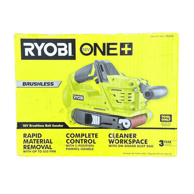 RYOBI P450 18-Volt ONE+ Cordless Brushless 3 in. x 18 in. Belt Sander