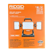 Load image into Gallery viewer, RIDGID R8698 18V Cordless Hybrid LED Panel Light (Tool Only)