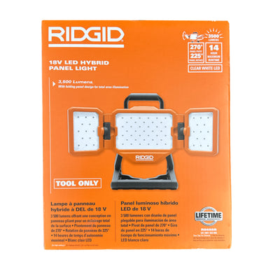 RIDGID R8698 18V Cordless Hybrid LED Panel Light (Tool Only)