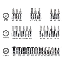 Load image into Gallery viewer, 1/4 in. Drive Socket Set with Storage Case(46 Pc)