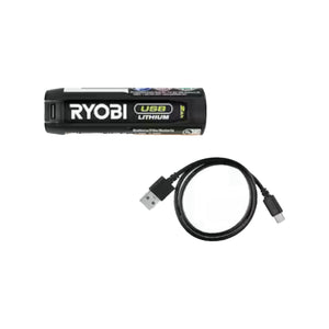 RYOBI FVL51K 600 Lumens LED USB Lithium Compact Flashlight Kit 3-Mode Kit