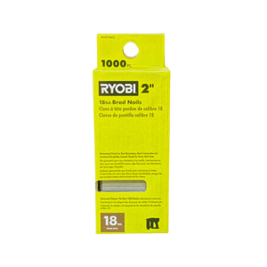 RYOBI A1021802 1,000 Pc. 2" 18GA Brad Nails