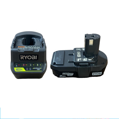 Ryobi P190 P118B 18-Volt ONE+ Lithium-Ion 2.0 Ah Battery and Charger Kit