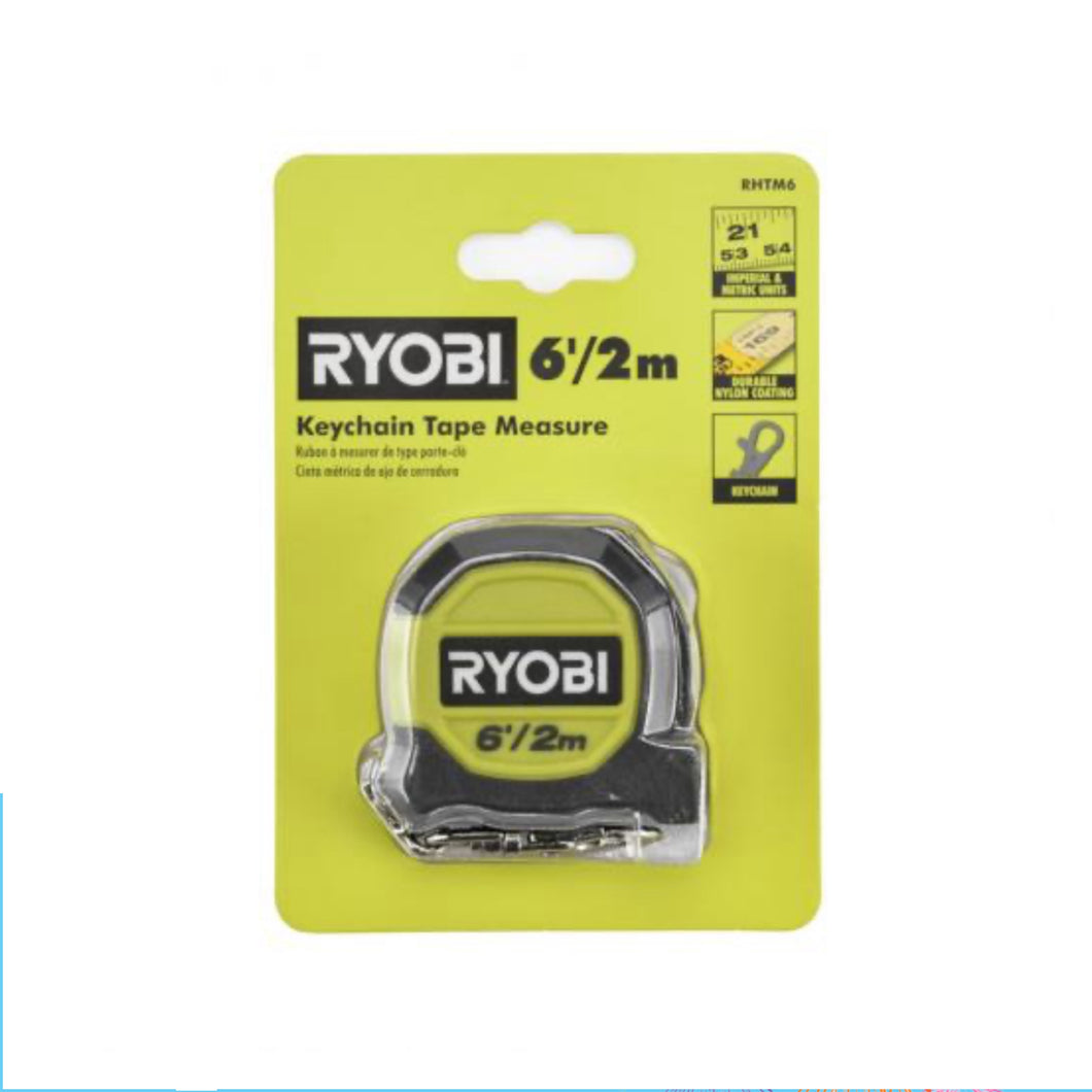 RYOBI RHTM6 6 ft./2m Keychain Tape Measure