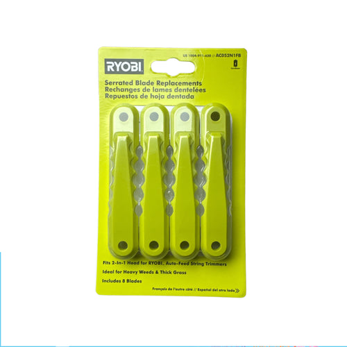 RYOBI Replacement Fixed Blades for 2-in-1 String Head (8-Pack)