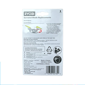 RYOBI Replacement Fixed Blades for 2-in-1 String Head (8-Pack)