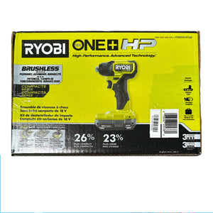 Ryobi PSBID01K ONE+ HP 18V Brushless Cordless Compact 1/4 in. Impact Driver with Battery, Charger and Tool Bag