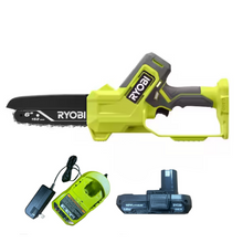 Load image into Gallery viewer, RYOBI ONE+ 18V 6 in. Cordless Battery Compact Pruning Mini Chainsaw with Battery and Charger - Factory Reconditioned