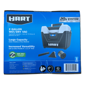 HART HPWD01 20-Volt Cordless 2-Gallon Wet/Dry Vac (Tool Only)