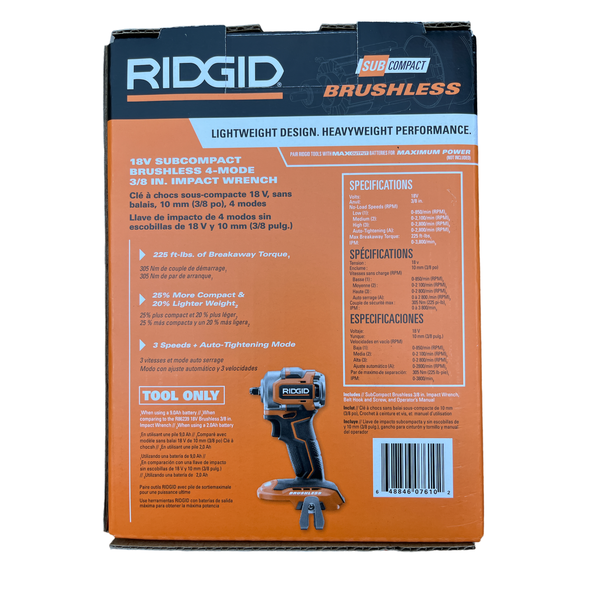 Ridgid 18v subcompact impact wrench deals
