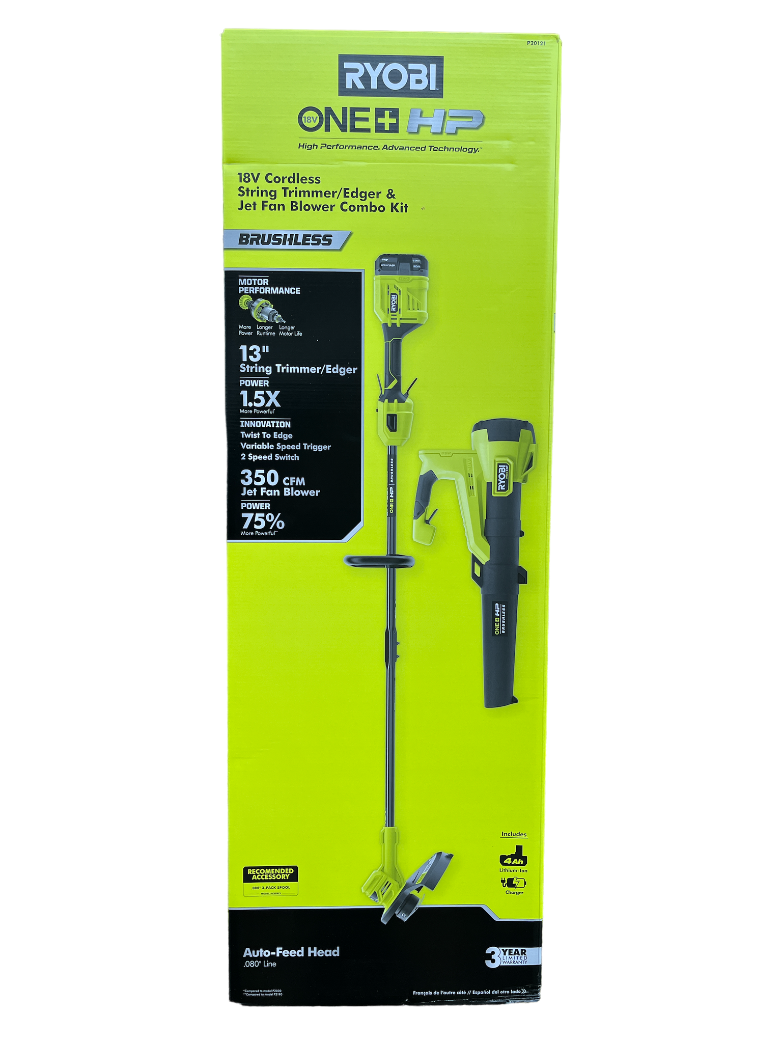 Ryobi leaf blower top combo
