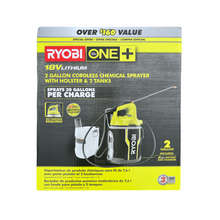 Load image into Gallery viewer, Ryobi P28320 ONE+ 18-Volt Cordless 2 Gal. Chemical Sprayer, Holster, Extra Tank and Battery and Charger