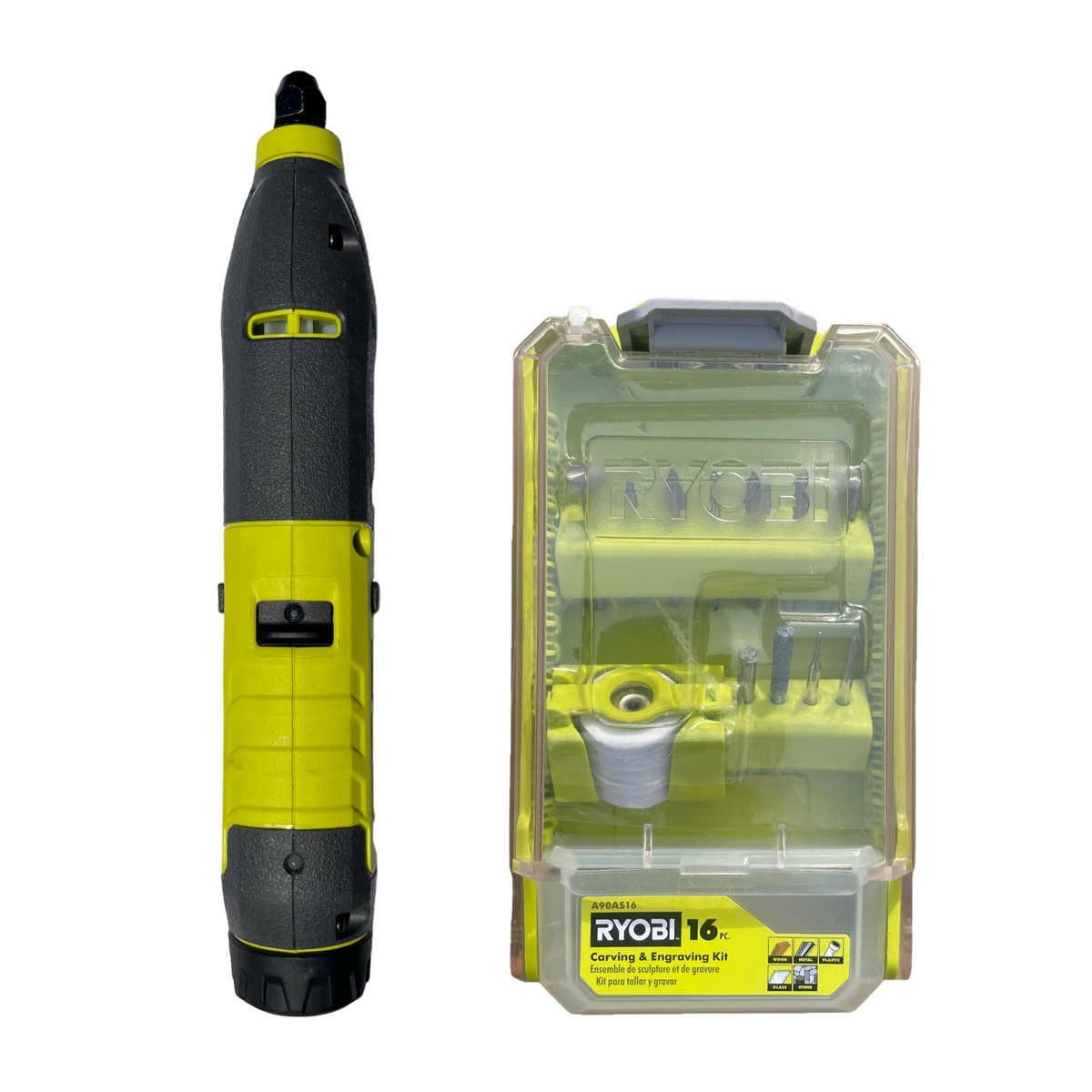 RYOBI FVH51 USB Lithium Power with Carver 16-Piece Carving and Engravi ...