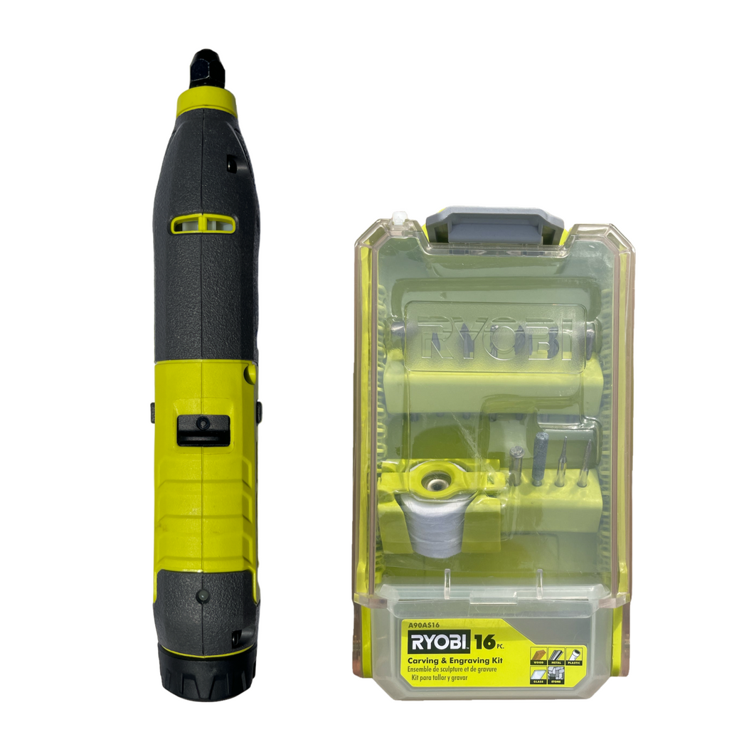 RYOBI FVH51 USB Lithium Power with Carver 16 Piece Carving and