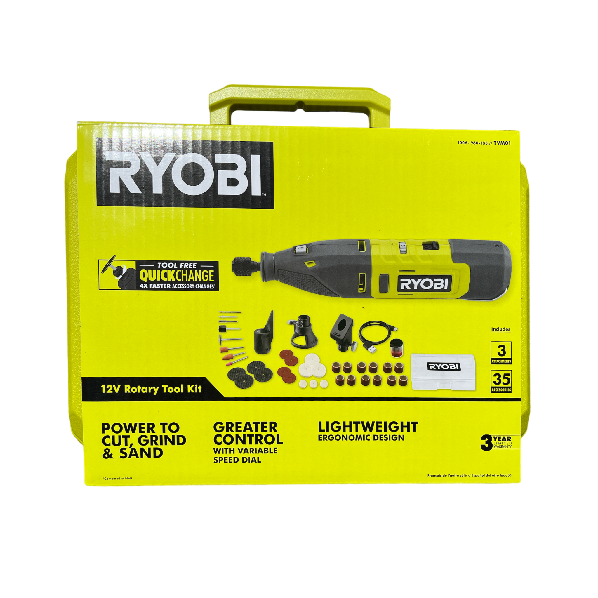 RYOBI 12V Cordless Rotary Tool Kit TVM01 - The Home Depot