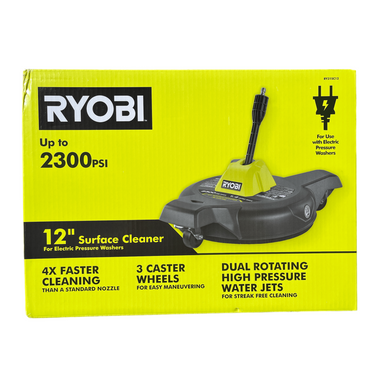 Ryobi RY31SC12 12 in. 2300 PSI Electric Pressure Washer Surface Cleaner with Casters