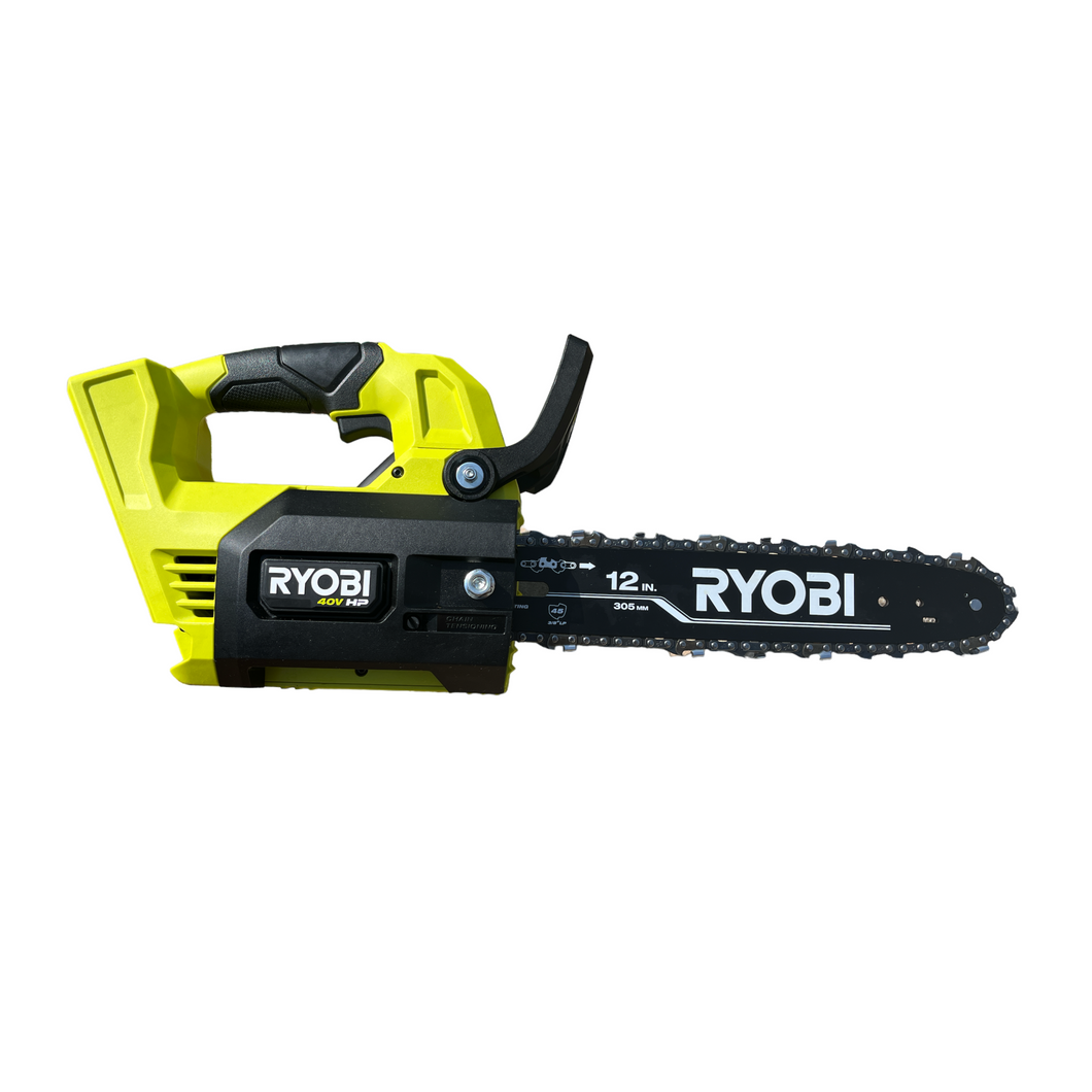 Ryobi RY40509 40-Volt HP Brushless 12 in. Cordless Battery Top Handle Chainsaw (Tool Only)