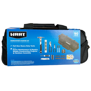 HART HHTK001 90-Piece Household Tool Kit with Tool Bag