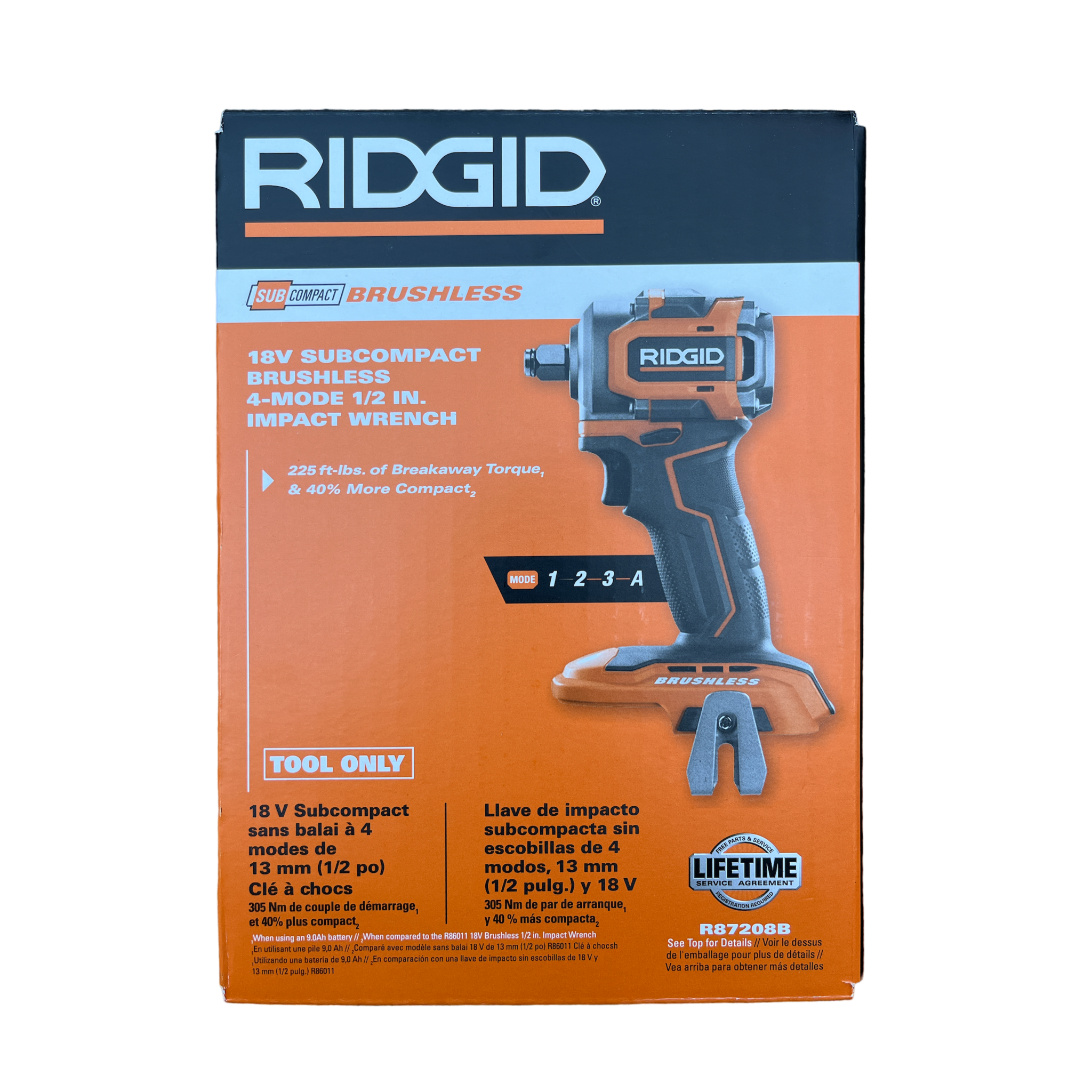 RIDGID 18V SubCompact Brushless Cordless 4 Mode 1 2 in. Impact