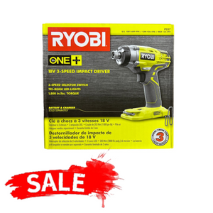 Ryobi P237 18-Volt ONE+ Cordless 3-Speed 1/4 in. Hex Impact Driver (Tool Only)