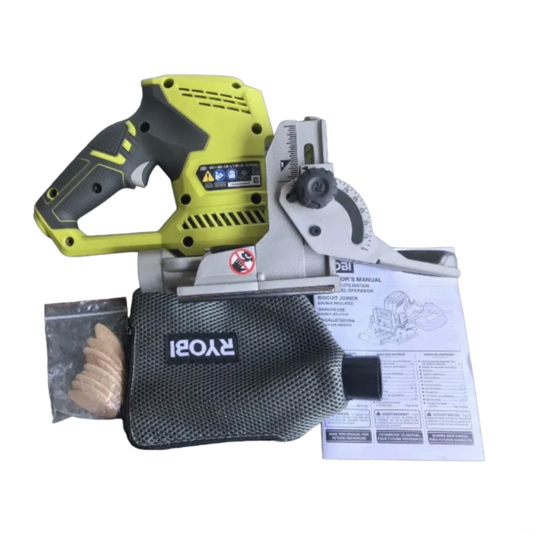 6 Amp AC Biscuit Joiner Kit with Dust Collector Factory Reconditione Ryobi Deal Finders