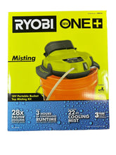 Load image into Gallery viewer, Ryobi PMP01K 18-Volt ONE+ Portable Bucket Top Misting Kit with 1.5 Ah Battery and 18V Charger
