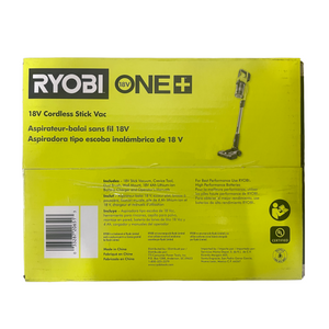 Ryobi PCL720K ONE+ 18V Cordless Stick Vacuum Cleaner Kit with 4.0 Ah Battery and Charger