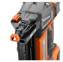 Load image into Gallery viewer, RIDGID 18-Volt Cordless Brushless HYPERDRIVE 16-Gauge 2-1/2 in Straight Finish Nailer, 2 Ah Battery, Charger, Belt Clip and Bag