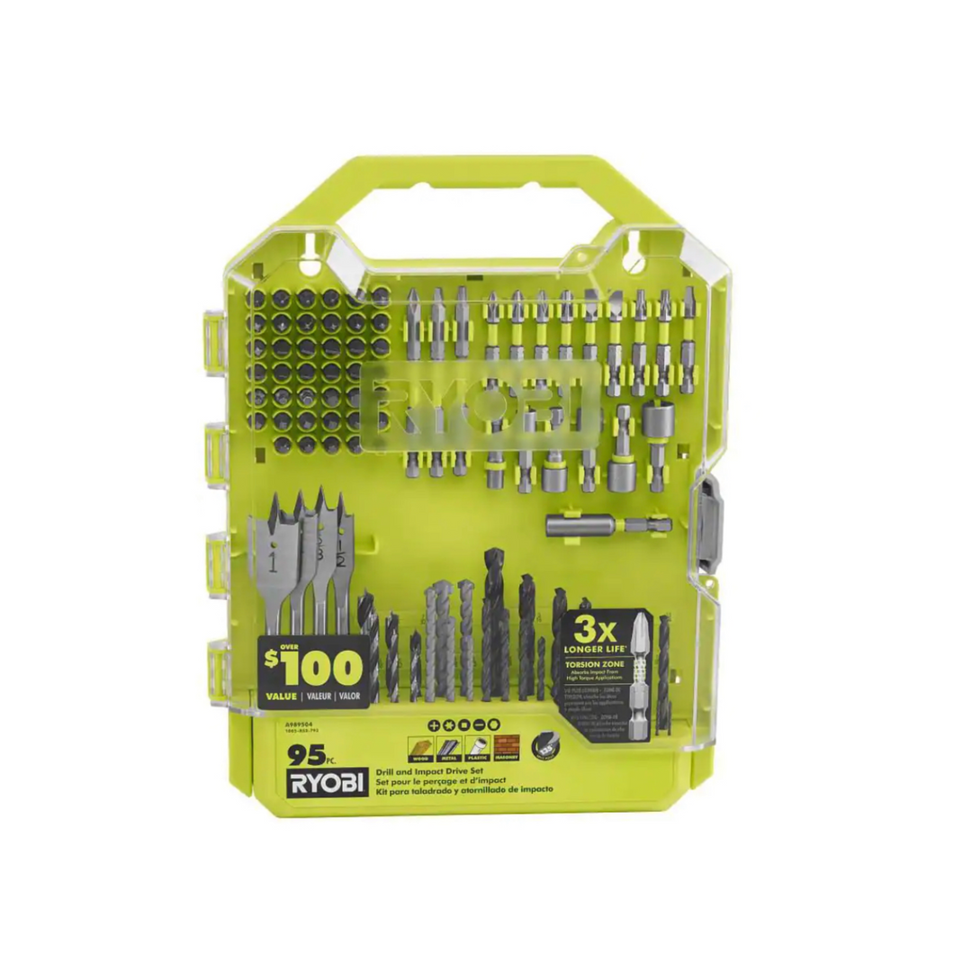 RYOBI Drill and Impact Drive Kit 95 Piece Ryobi Deal Finders