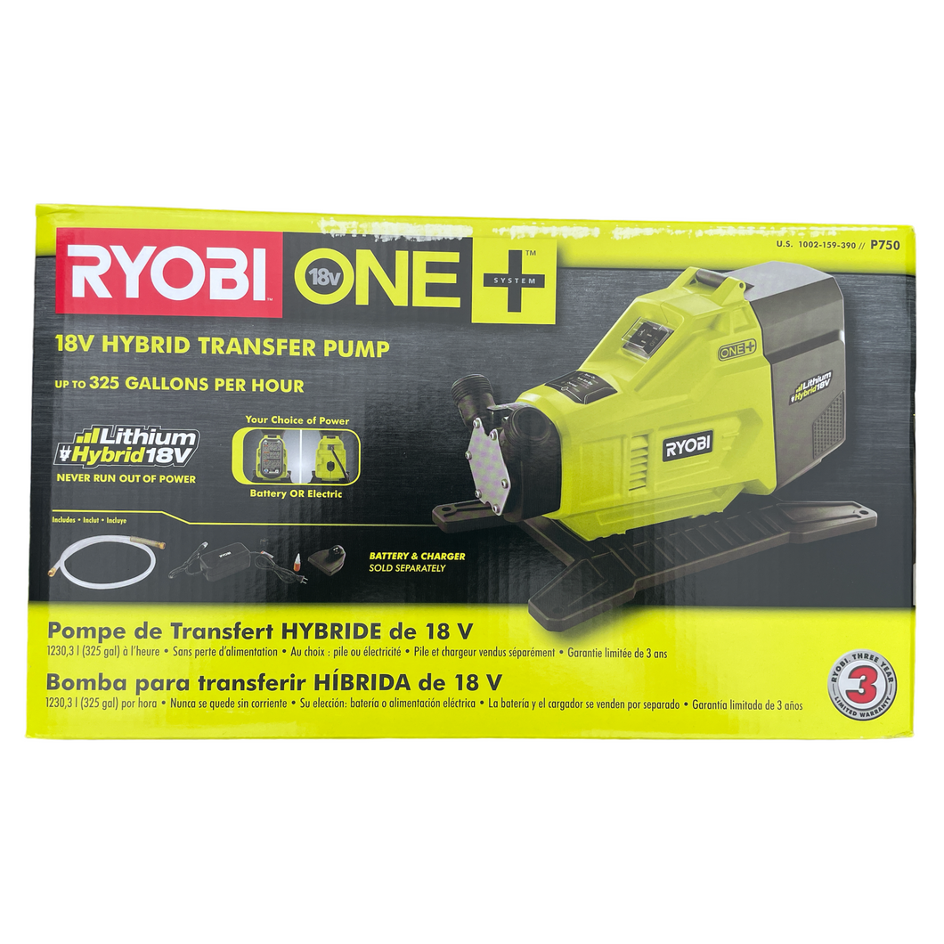 18 Volt ONE Hybrid Transfer Pump Tool Only Ryobi Deal Finders