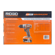Load image into Gallery viewer, RIDGID R8711K 18V SubCompact Lithium-Ion Brushless Cordless 1/2 in. Hammer Drill/Driver, (2) 2.0 Ah Batteries, Charger, and Tool Storage Bag