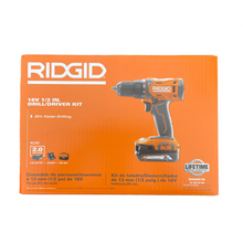 Load image into Gallery viewer, R86001K RIDGID 18-Volt Cordless 1/2 in. Drill/Driver Kit with (1) 2.0 Ah Battery and Charger