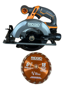 RIDGID R9207 18-Volt Cordless 1/2 in. Drill/Driver and 6-1/2 in. Circular Saw Combo Kit with 2.0 Ah and 4.0 Ah Battery, Charger, and Bag
