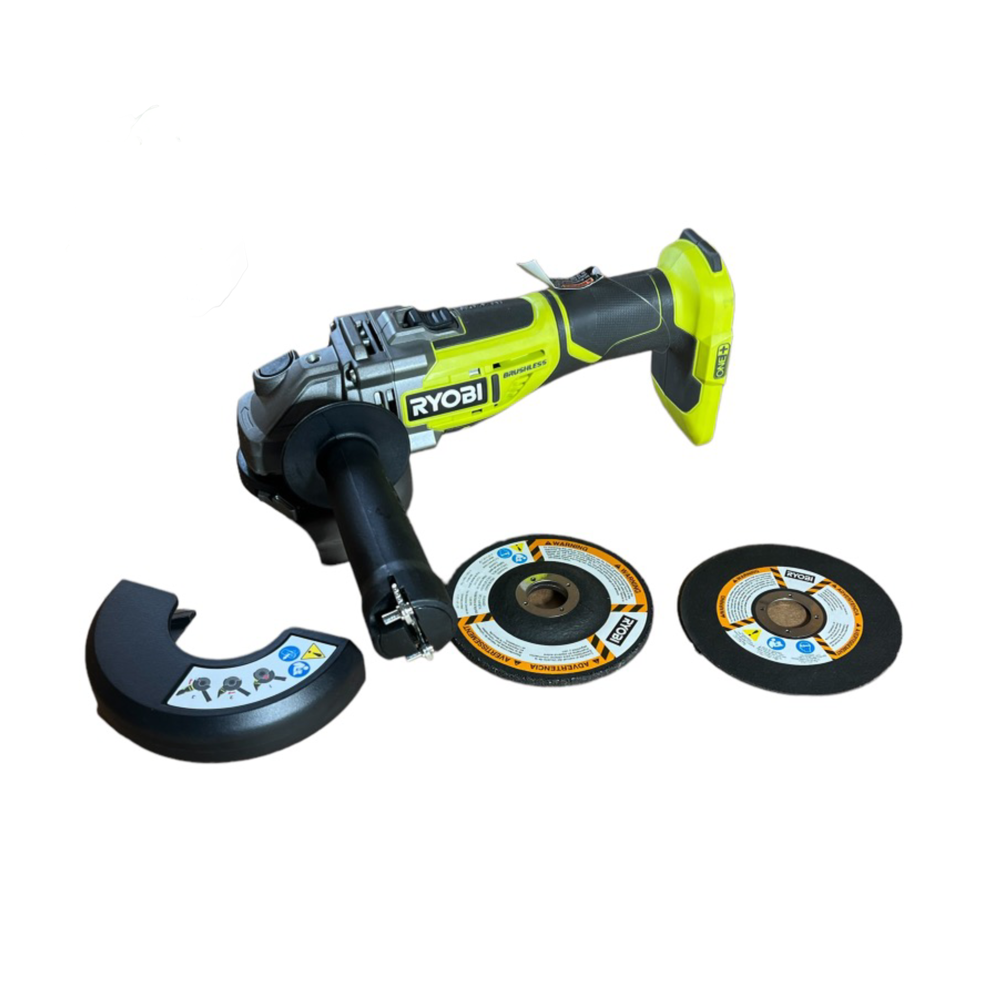 18 Volt ONE Cordless Brushless 4 1 2 in. Cut Off Tool Angle Grinder Ryobi Deal Finders