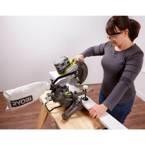 18-Volt ONE+ Cordless 7-1/4 in. Compound Miter Saw (Tool Only) with Blade and Blade Wrench
