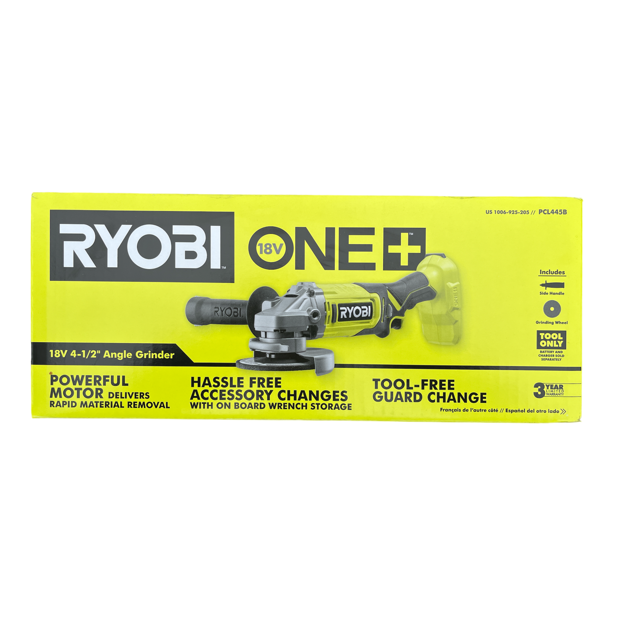 18-Volt ONE+ Cordless 4-1/2 in. Angle Grinder (Tool-Only) 18-Volt ONE+ Cordless 4-1/2 in. Angle Grinder (Tool-Only)