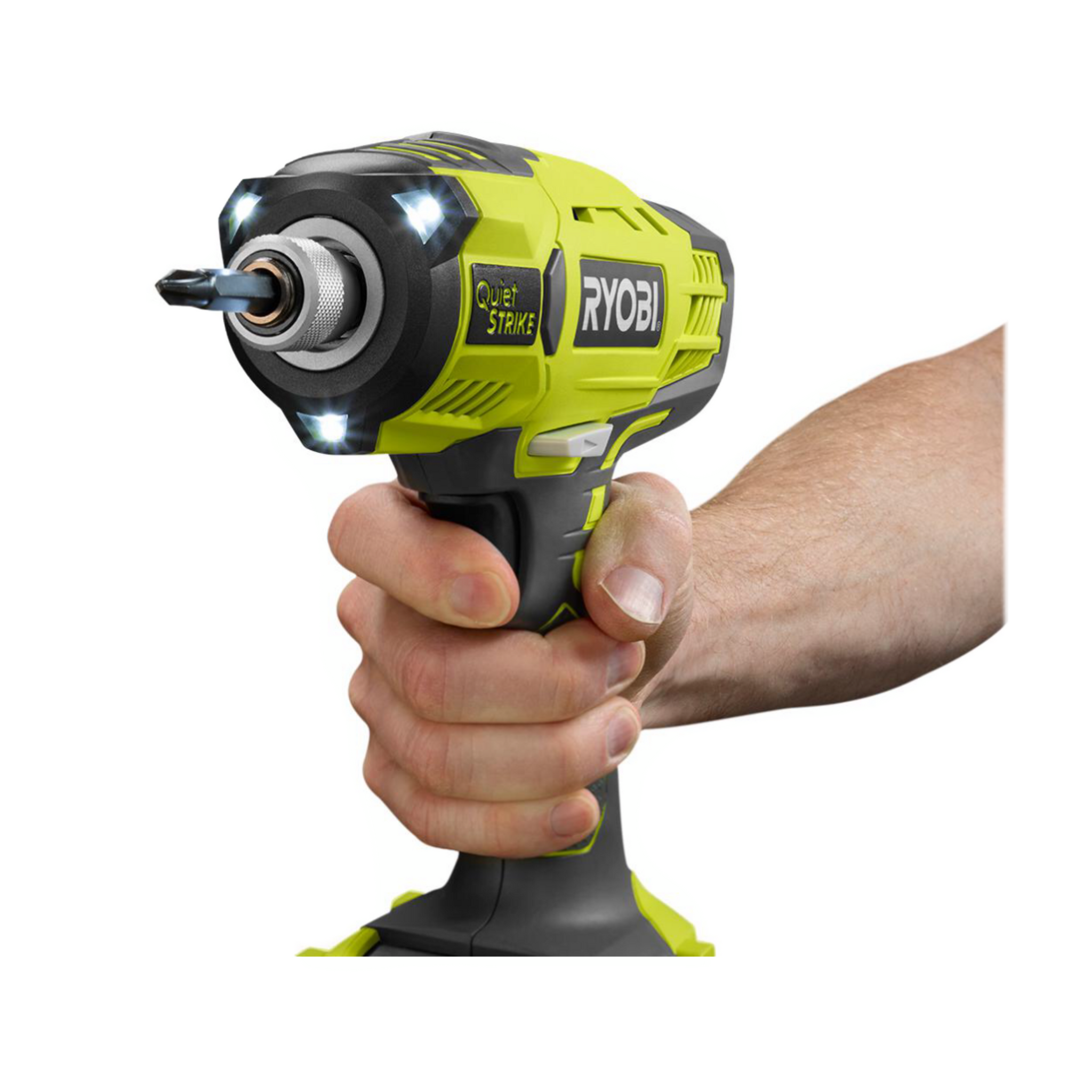 CLEARANCE 18 Volt ONE Cordless 1 4 in. Hex QuietSTRIKE Pulse Driver Ryobi Deal Finders