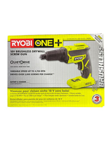 Ryobi P225 18-Volt ONE+ Lithium-Ion BRUSHLESS Drywall Screw Gun