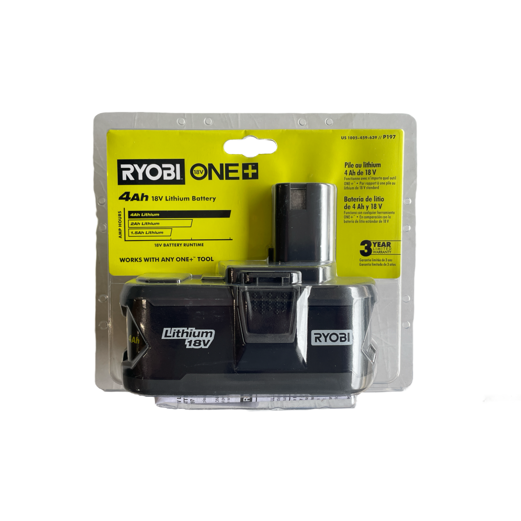 18 Volt ONE Lithium Ion 4.0 Ah Battery Ryobi Deal Finders