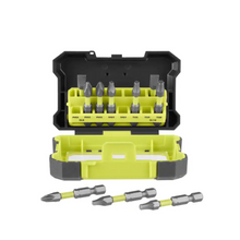Load image into Gallery viewer, RYOBI A961001 Impact Driver Alloy Steel Bit Set with Belt Clip (10-Piece)