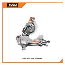 Load image into Gallery viewer, RIDGID 15 Amp 10 in. Dual Miter Saw with LED Cut Line Indicator