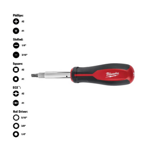 Milwaukee 48-22-2760 11-in-1 Multi-Tip Screwdriver with ECX Driver Bits