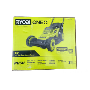 Ryobi P1108BTL ONE+ 18-Volt 13 in. Cordless Battery Walk Behind Push Lawn Mower (Tool Only)